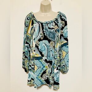 Style& company XL multi color paisley tunic top